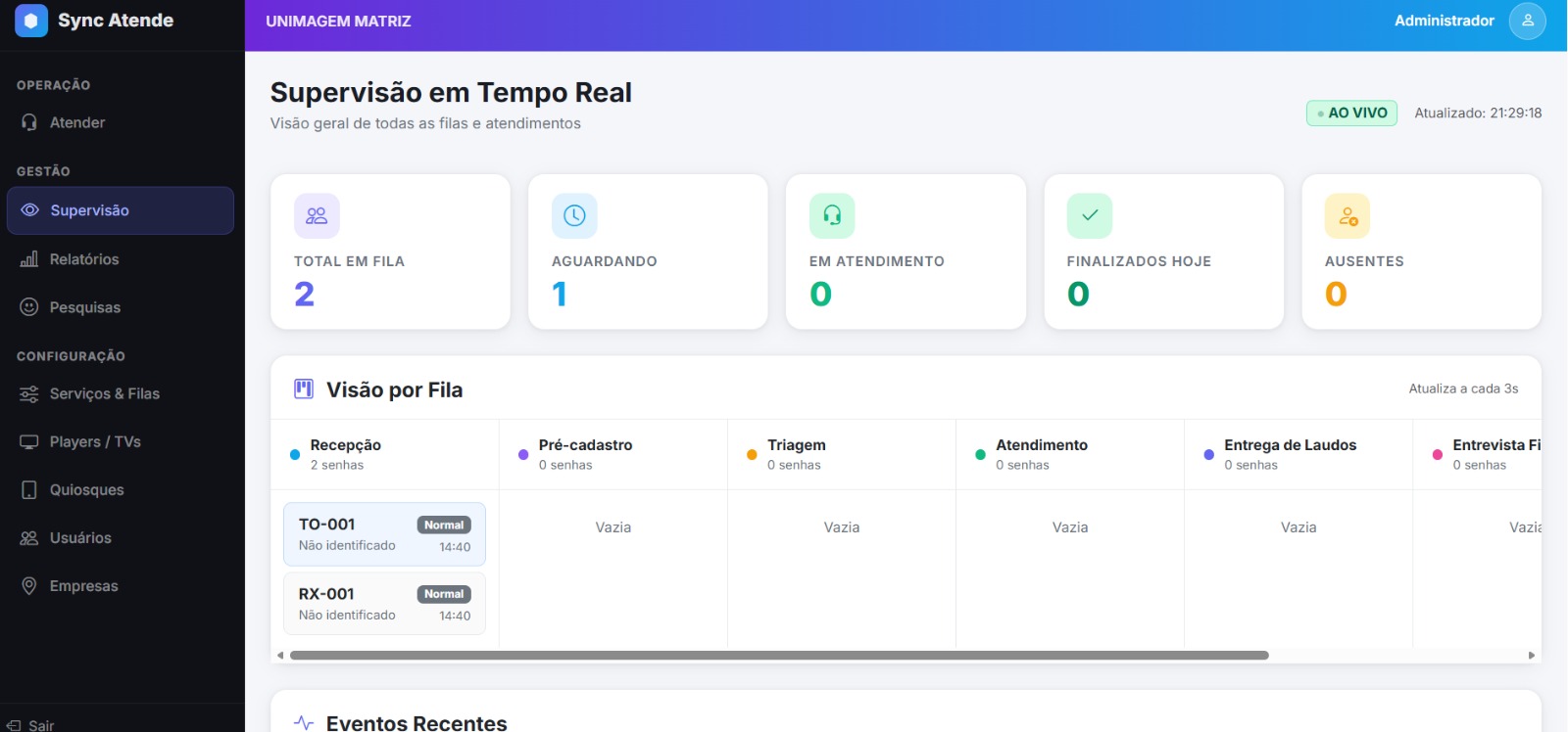 Sync Atende — Supervisão